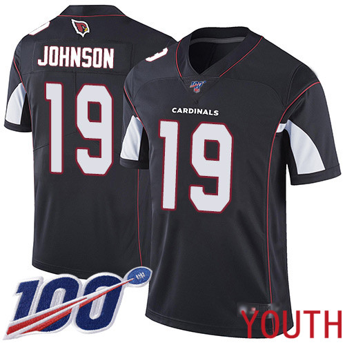 Arizona Cardinals Limited Black Youth KeeSean Johnson Alternate Jersey NFL Football #19 100th Season Vapor Untouchable
